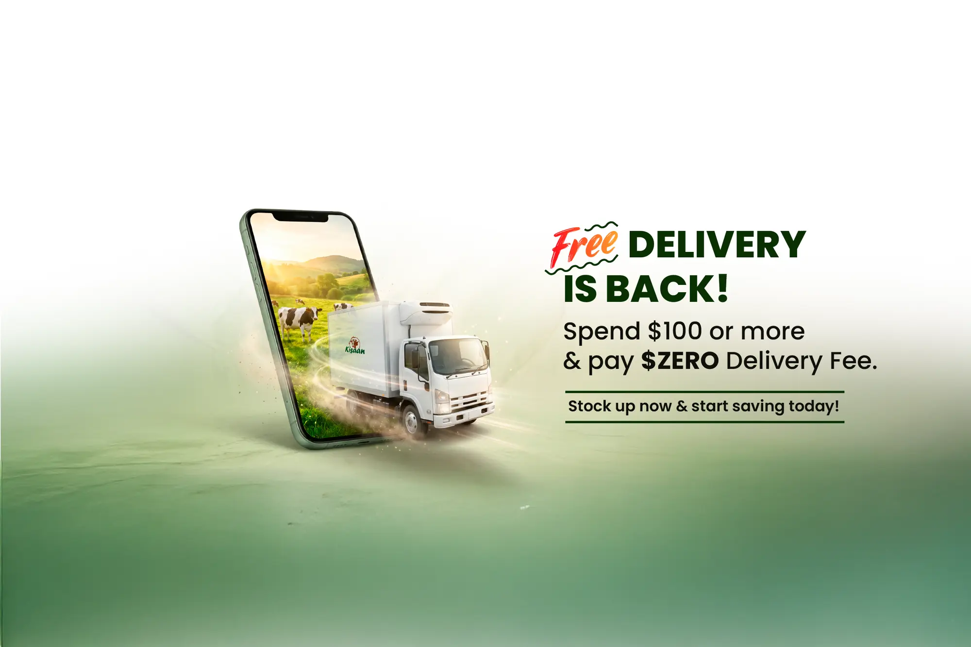 Free delivery banner
