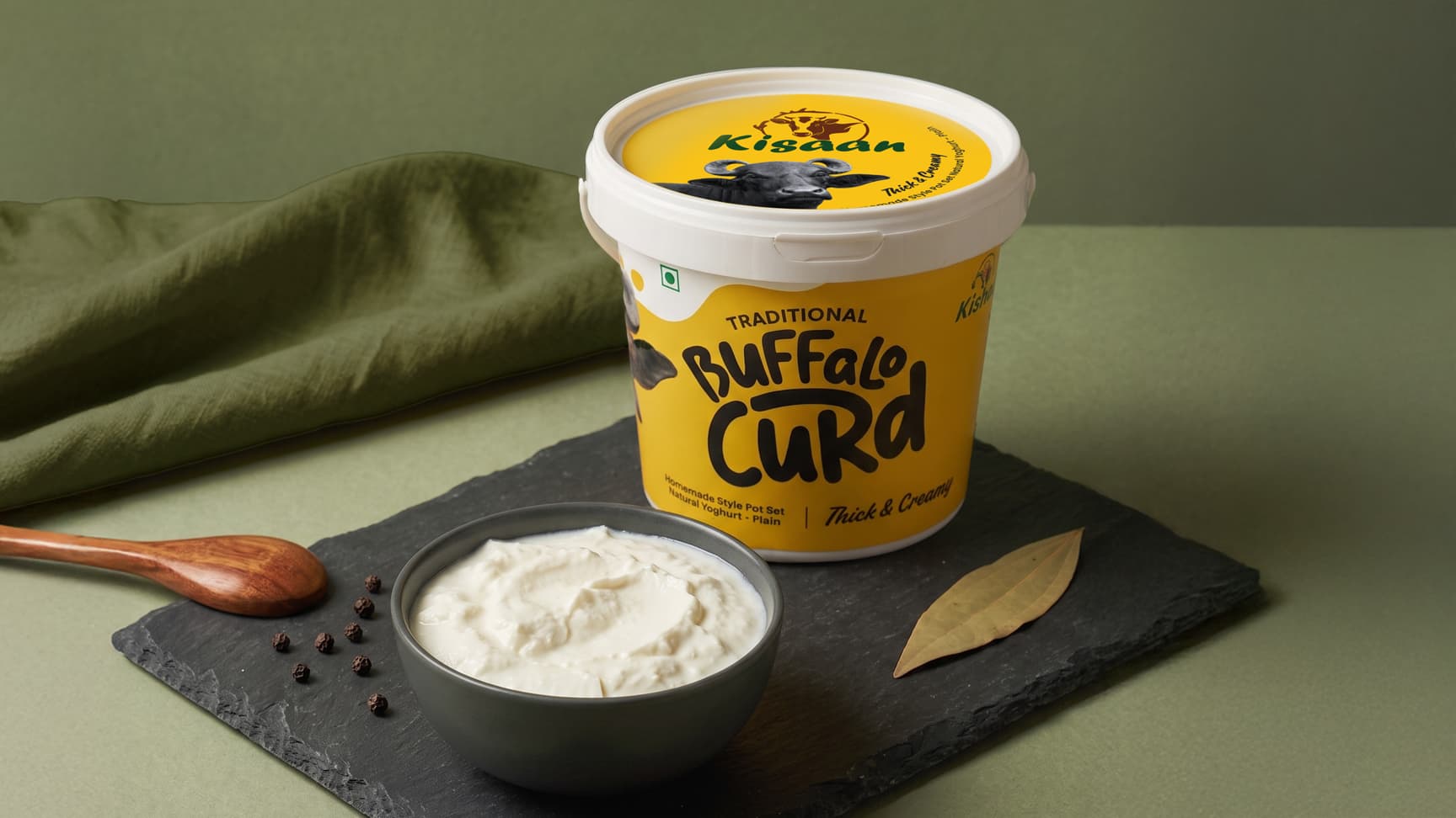Kisaan buffalo curd