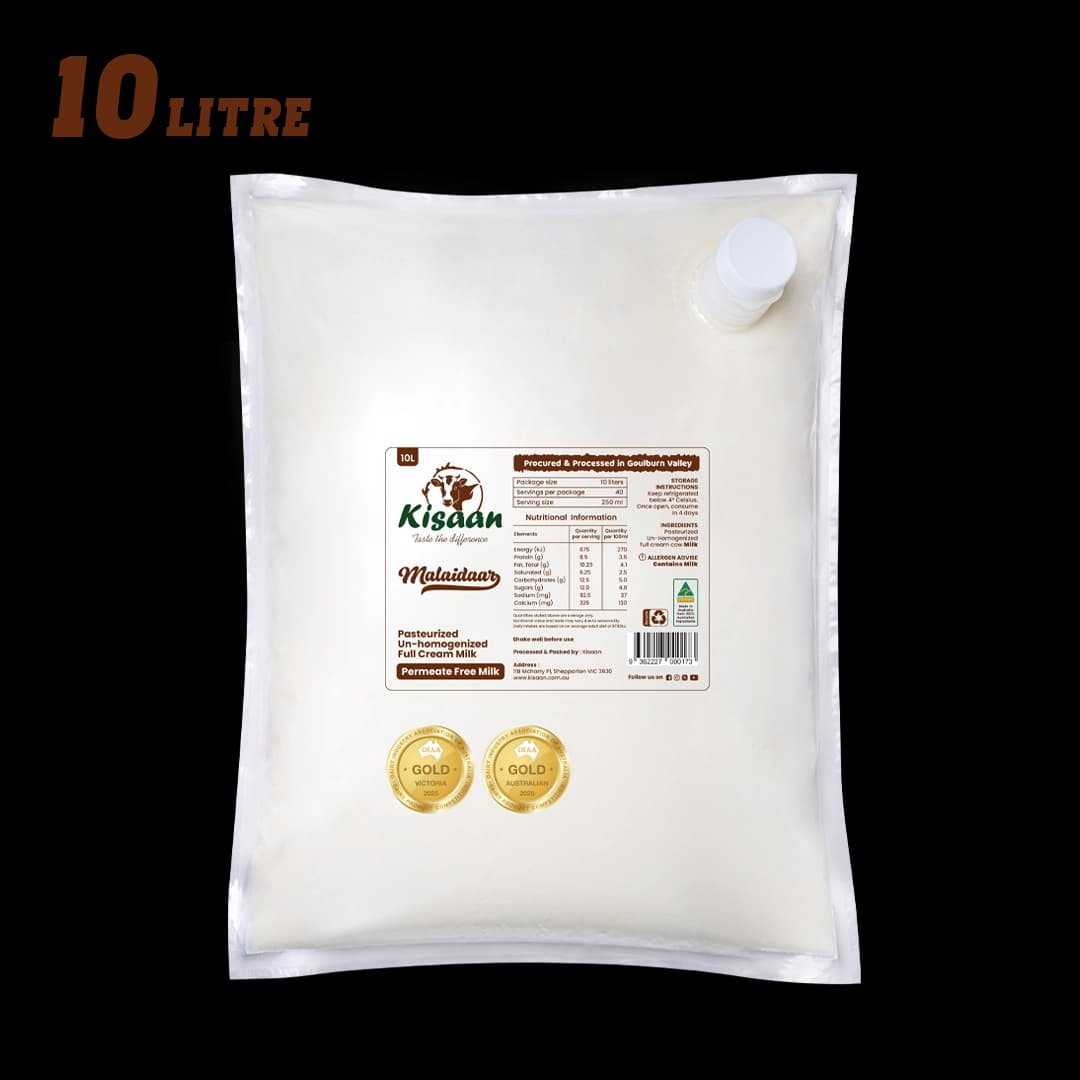 Pasteurized Un-Homogenized Full Cream Milk - 10L - 1