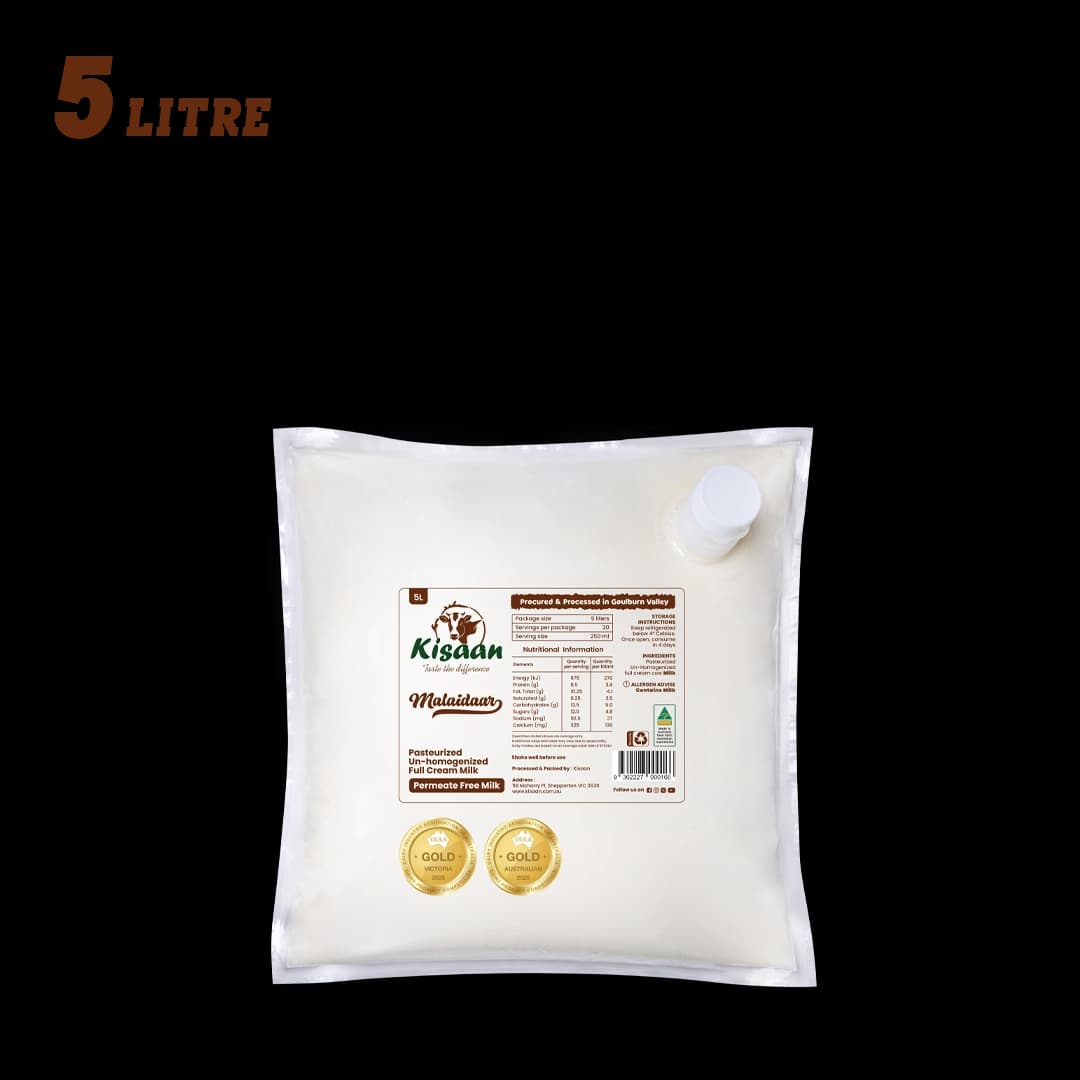 Pasteurized Un-Homogenized Full Cream Milk - 5L - 1