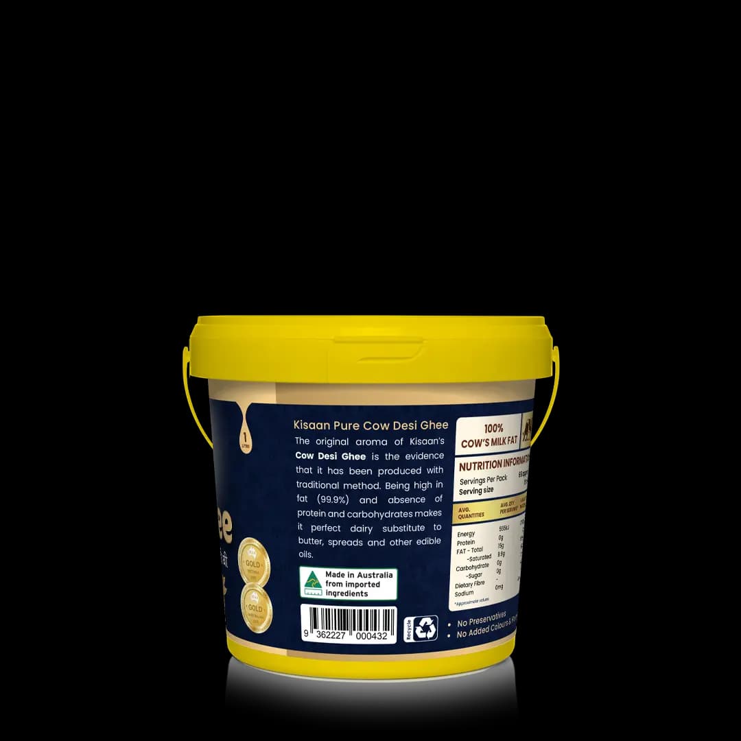 Pure Australian Cow Desi Ghee - 1L Bucket