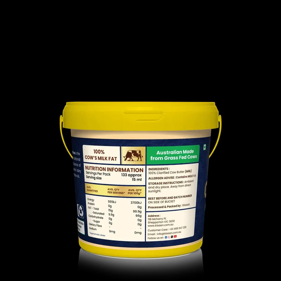 Pure Australian Cow Desi Ghee - 2L Bucket