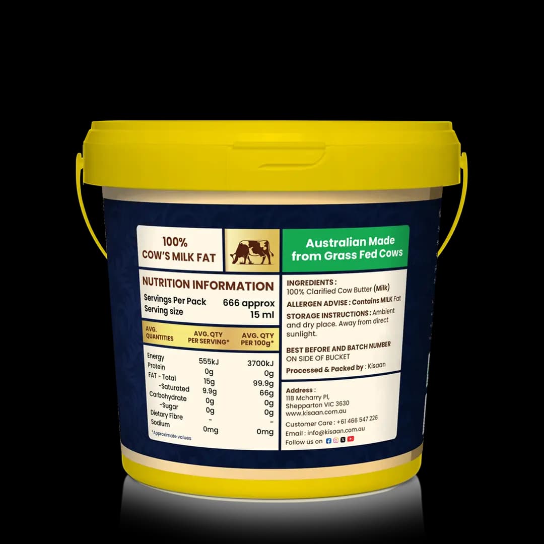 Pure Australian Cow Desi Ghee - 10L Bucket